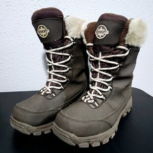 Quest Glacier Snow Boots Women’s 9 Thinsulate Brown Winter Lace Up Warm